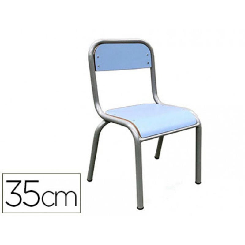 Silla infantil mobeduc t3 estructura metal resoaldo y asiento de mader