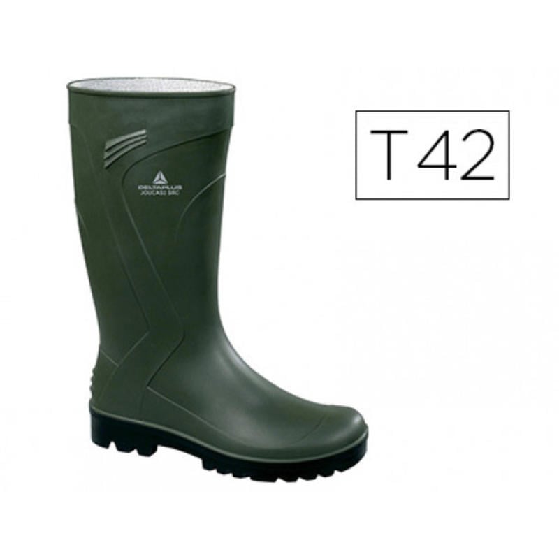 Bota deltaplus de seguridad jouca pvc verde suela de tacos talla 42