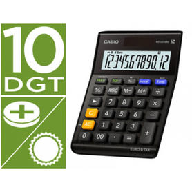 Calculadora casio ms-120terii-bk sobremesa 12 digitos tax +/- tecla doble cero y calculo impuestos