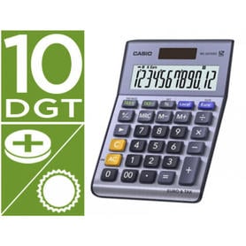 Calculadora casio ms-120terii sobremesa 12 digitos tax +/- tecla doble cero y calculo impuestos color azul
