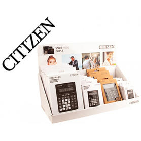 Calculadora citizen bolsillo y sobremesa expositor 18 unidades surtidas 505x250x192mm modelos