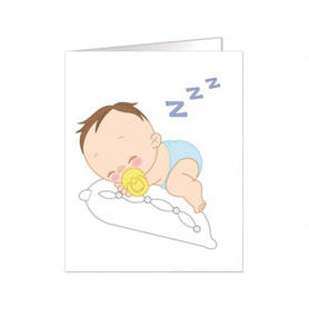 Etiqueta arguval regalo bebe niño durmiendo/6 presentacion hoja a4 con 18 unidades para imprimir 35x30 cm paquete de