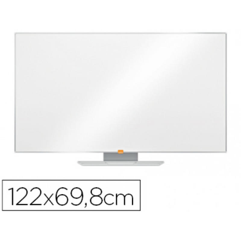 Pizarra blanca nobo magnetica acero vitrificado widescreen 55" con bandejas para rotuladores 698x15x1229 mm