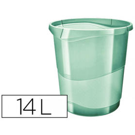 Papelera plastico esselte colour ice 14 litros color verde