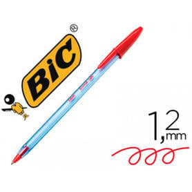 Boligrafo bic cristal soft rojo punta de 1,2 mm