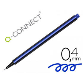 Rotulador q-connect punta de fibra fine azul 0.4 mm