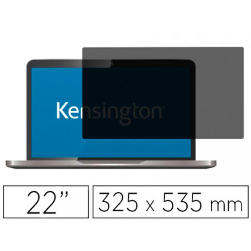 Filtro para pantalla kensington privacidad 22" extraible 2 vias panoramico 16:10 325x535 mm