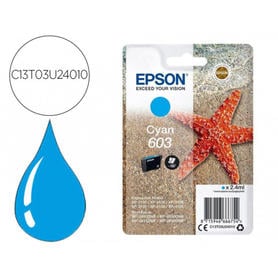 Ink-jet epson 603 xp-2100 / 2105 / 3100 / 4100 / wf-2810 / 2830 / 2835 / 2850 cian 130 paginas