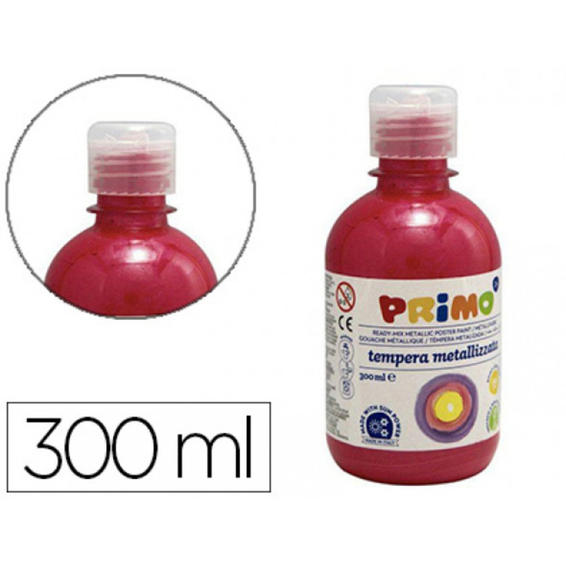 Tempera liquida primo escolar 300 ml rojo metalizado