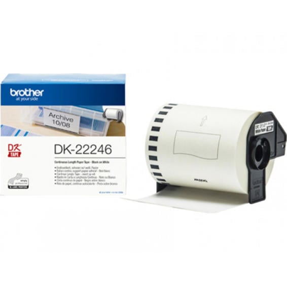 Etiqueta adhesiva brother dk22246 tamaño 103mm x 30,48 m para impresoras ql