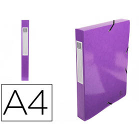 Carpeta de proyecto exacompta iderama carton lustrado plastificado din a4 lomo 40 mm violeta