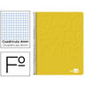 Cuaderno espiral liderpapel folio write tapa blanda 80h 60gr cuadro 4mm con margen color amarillo - BF93