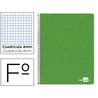 Cuaderno espiral liderpapel folio write tapa blanda 80h 60gr cuadro 4mm con margen color verde - BF99
