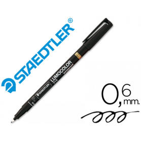 Rotulador lumocolor retroproyeccion punta de fibrapermanente 318-9 negro punta fina redonda 0.6 mm