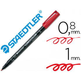 Rotulador lumocolor retroproyeccion punta de fibrapermanente 317-2 rojo punta media redonda 0.8-1 mm