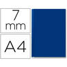 Tapa de encuadernacion channel rigida 35567 azul lomo a capacidad 36/70 hojas