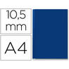 Tapa de encuadernacion channel rigida 35572 azul lomo b capacidad 71/105 hojas