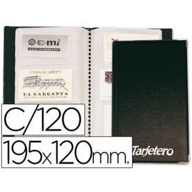Tarjetero para tarjetas visita color negro para 120 unidades tamaño 195 x 120 mm