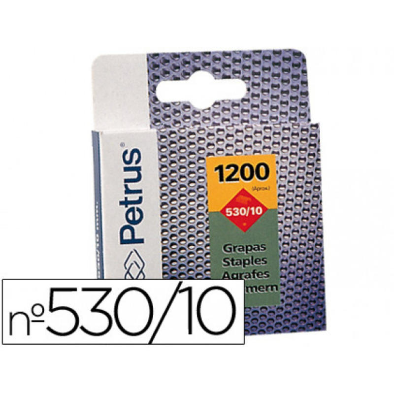 Grapas petrus nº 530/10 -caja de 1200 grapas