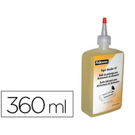 Aceite lubricante fellowes para destructora de documentos360 ml.