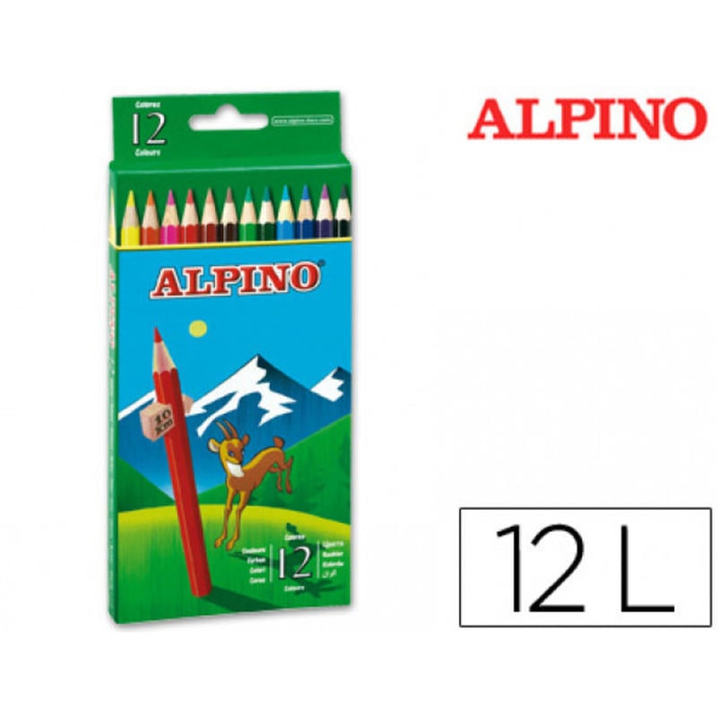 Lapices de colores alpino 654 c/ de 12 colores largos