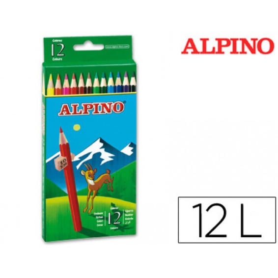 Lapices de colores alpino 654 c/ de 12 colores largos