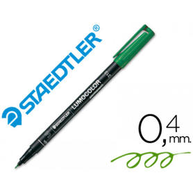 Rotulador lumocolor retroproyeccion punta de fibrapermanente 313-5 verde punta super fina redonda 0.4 mm