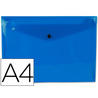 Carpeta liderpapel dossier broche 44052 polipropileno din a4 azul transparente 50 hojas - DS26