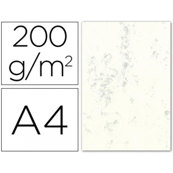 Cartulina marmoleada din a4 200 gr. gris paquete de 100 h
