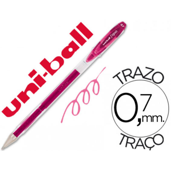 Boligrafo uni-ball um-120 signo rosa pastel 0,7 mm tinta gel unidad