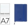 Libreta liderpapel simil piel a7 120 hojas 70g/m2 horizontal sin margen azul - LG05