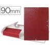 Carpeta proyectos liderpapel folio lomo 90mm carton gofrado roja - PJ95