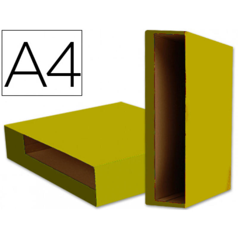 Caja archivador liderpapel color system a4 amarilla