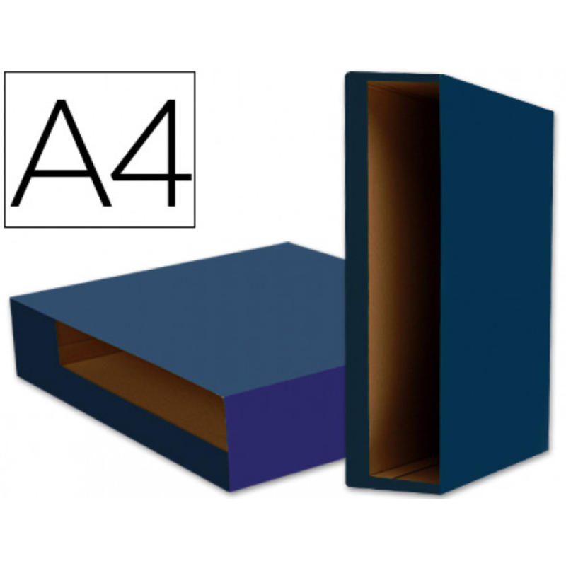 Caja archivador liderpapel color system a4 azul