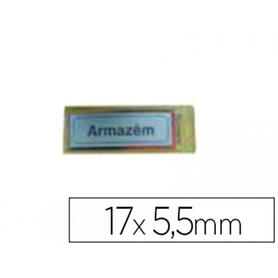 Letrero plastico adhesivo -armazem 17x5.5 mm -blister de 1 unidad