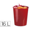 Papelera plastico q-connect rojo opaco 16 litros - KF15251