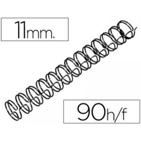 Espiral wire 3:1 11 mm n.7 negro capacidad 90 hojas caja de 100 unidades