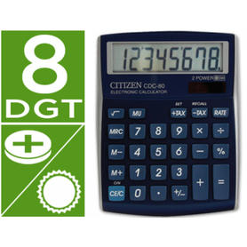 Calculadora citizen sobremesa cdc-80 8 digitos azul metal