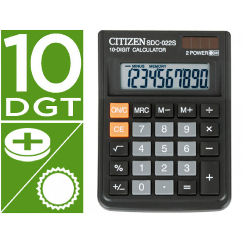 Calculadora citizen sobremesa sdc-022 s 10 digitos