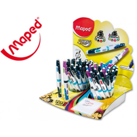 Boligrafo maped twin tip 4 colores colores surtidos