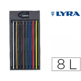 Lapices de colores lyra color stripe -caja de 8 colores +afilaminas