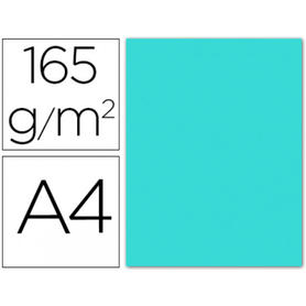 Papel color liderpapel a4 165g / m2 azul celeste paquete de 9