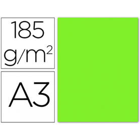 Cartulina guarro din a3 verde fluorescente 185 gr paquete 50 h