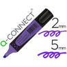 Rotulador q-connect fluorescente violeta premium punta biselada con sujecion de caucho - KF16040