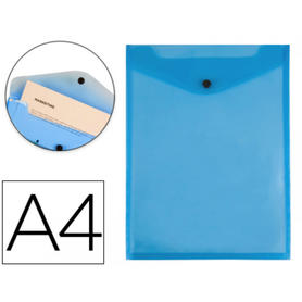 Carpeta liderpapel dossier broche polipropileno din a4 formato vertical azul transparente 50 hojas