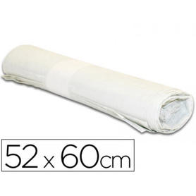 Bolsa basura domestica blanca 52x60cm galga 70 rollo de 20 unidades
