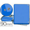 Carpeta Proyectos Pardo folio con 90 mm de lomo de cartón de color azul