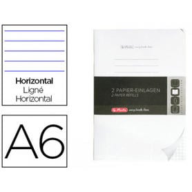 Recambio herlitz note book flex a6 40 hojas horizontal