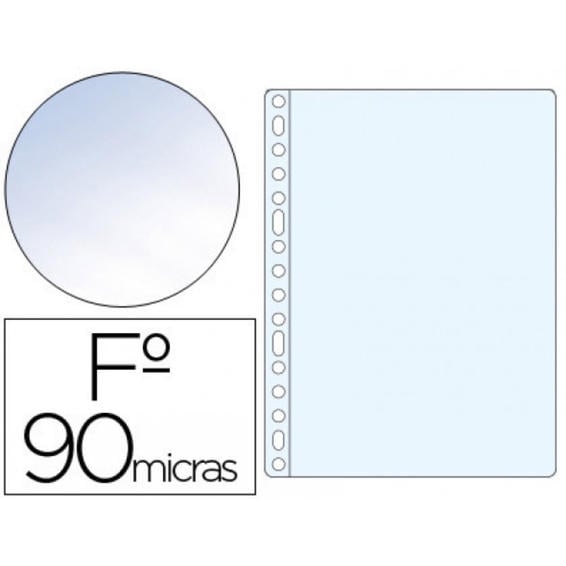 Funda multitaladro saro folio 90 mc pvc cristal caja de 100 unidades