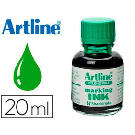 Tinta artline verde para rotulador pizarra blanca 500-a frasco de 20 ml